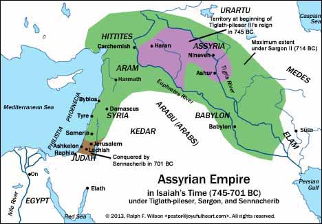 Assyrian Empire in Isaiah's Time (745-701 BC)