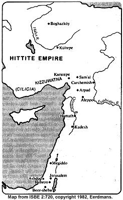 Map of Hittite influence