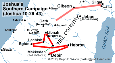 Joshua's Southern Campaign (Joshua 10:29-43)