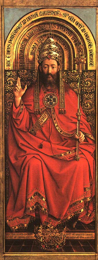 God almighty, Ghent altarpiece, van Eyck Hubert (c. 1366-1426). and Jan van 