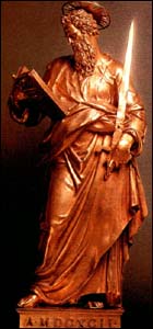 'St. Peter' (c. 1585) Sebastiano Torrigiani (Italian sculptor, d. 1596), Gilt bronze, height 87.6 cm,  St. Peter's, Rome, Vatican.