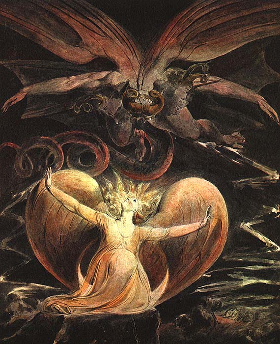 william blake red dragon. English painter William Blake