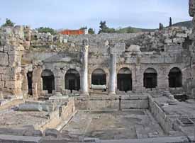 Pirene Fountain, in ancient Corinth, was said by legend to be the favored watering-hole of the winged horse Pegasus.