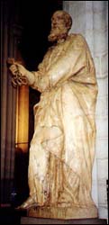 Statue of St. Peter in the Antwerp Cathedral