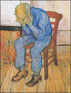 Vincent Van Gogh, 'Trauernder alter Mann' ('Grieving Old Man', 1890), oil on canvas, 81 x 65 cm, Kröller-Müller Museum, Otterlo, Netherlands.