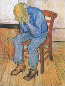 Vincent Van Gogh, 'Trauernder alter Mann' ('Grieving Old Man', 1890), oil on canvas, 81 x 65 cm, Kröller-Müller Museum, Otterlo, Netherlands.