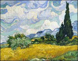 Vincent Van Gogh, 'Wheat Field with Cypresses' (1889), oil on canvas, 29 x 37 in, Metropolitan Museum of Art, New York.