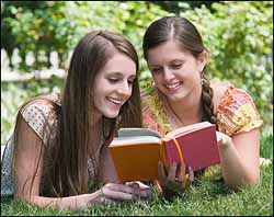 One girl sharing her testimony and witness with another.