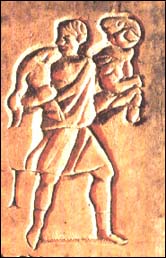 Jesus depicted as the Good Shepherd in catacomb art