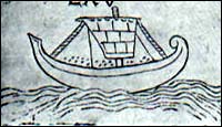 Gravestone of Firmia Victora, showing ship symbol