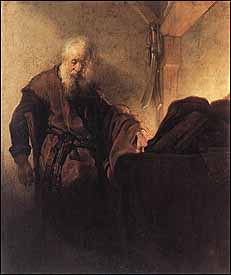Rembrandt, St. Paul at his Writing Desk (1629)
