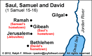 Hometowns of David, Samuel, and Saul