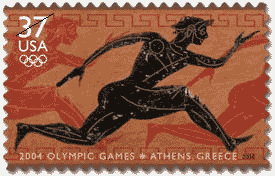 2004 Olympic Games, Athens, Greece, 37 cent US Postage stamp.
