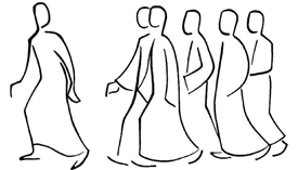 Annie Vallotton (1915-2013), 'Following Jesus'