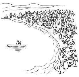 Annie Vallotton (1915-2013), 'Jesus Teaching the Crowds,'