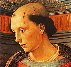 Domenico Ghirlandaio and his workshop, detail of 'St. Stephen' (1490-94), Tempera on wood, 191 x 56 cm