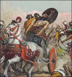 The Death of Ahab. James J. Tissot, 'Ahab Pierced by an Arrow' (1896-1904),