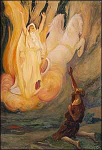 James J. Tissot, 'Elijah Ascends in a Chariot of Fire' (1896-1902)