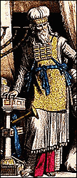 Old artist's recreation of the high priest's ephod and breastplate