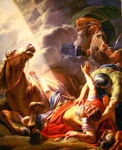 Nicolas-Bernard Lépicié, La Conversion de Saül  (1767), oil on canvas. Saul was the last person you would expect to display Gods glory, but God chose him.