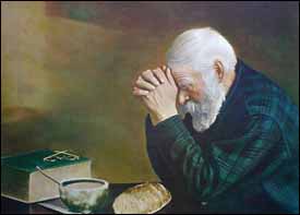 Eric Enstrom and Rhoda Nyberg, 'Grace' (1918, 1940s), colorized photo, oil.