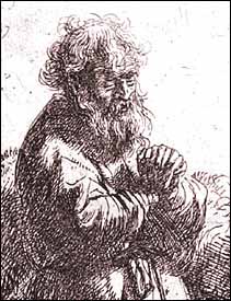 Rembrandt, St. Jerome at Prayer (1635), etching