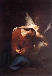 Paul Troger, Christ comforted by an angel (1730)