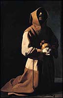 Zurbaran, St. Francis in Meditation and Prayer