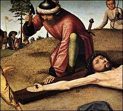 Gerard David, Christ Nailed to the Cross (1480)