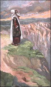 James J. Tissot, 'Moses sees the promised Land from Afar' (1896-1900), Gouache on board, The Jewish Museum, New York.