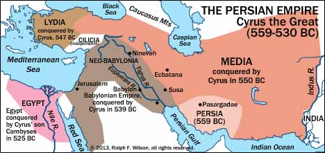 The Medo-Persian Empire at the time of Cyrus the Great (559-530 BC)