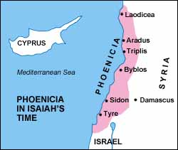 Phoenicia in Isaiah's Lifetime, capital at Tyre