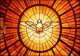Gian Lorenzo Bernini, 'Holy Spirit,' oval stained glass window, part of the massive Chair of St. Peter (1647-1653), behind the altar at St. Peter's Basilica, Vatican. 