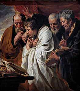 Jacob Jordaens, 'The Four Evangelists' (1625--1630), Louvre Museum, Paris.