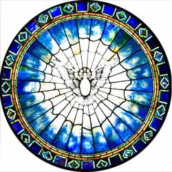 Louis Tiffany, Holy Spirit or Dove Window (1895-1900), First Presbyterian Church of Springfield, Illinois.