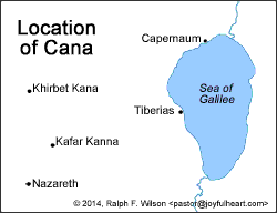 Location of Cana