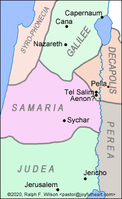 Regions of Palestine during Jesus' Ministry