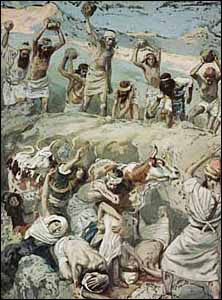 James J. Tissot, 'Achan and His Family Stoned to Death' (1896-1902), gouache on board, The Jewish Museum, New York.