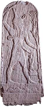 The 'Baal of Lightning' Stela (1900-1750 BC) from Ras Shamra