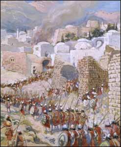 James J. Tissot, 'The Taking of Jericho' (1896-1902), gouache on board, 7-1/4 in. x 5-5/16 in., The Jewish Museum, New York.