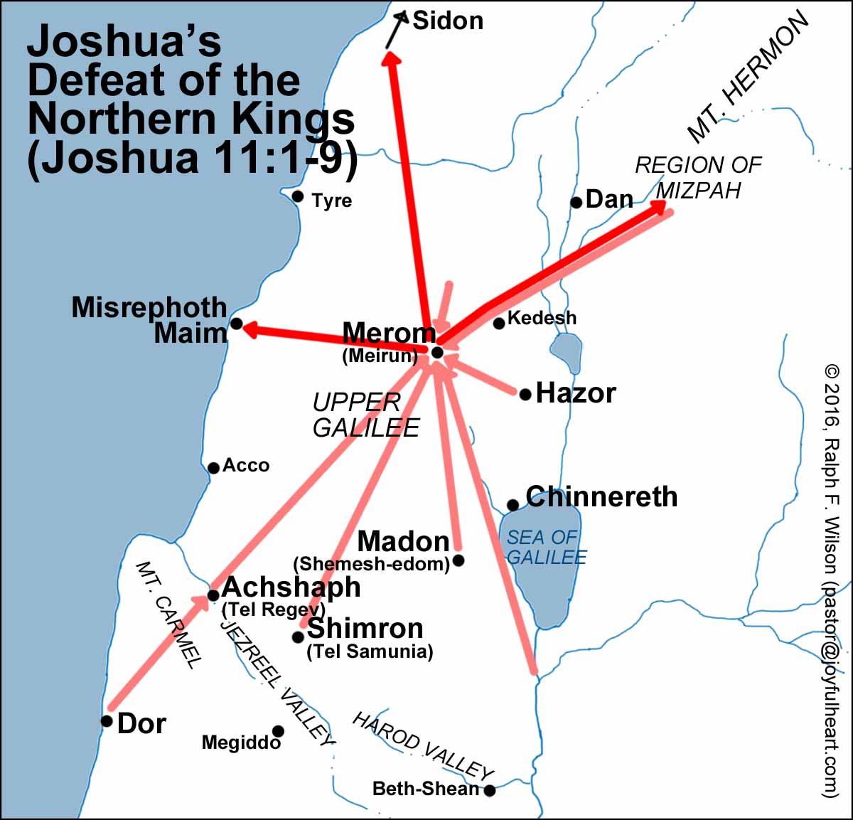 Bible map of Promised Land boundaries in Joshua - Casual English Bible