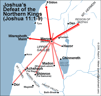 Bible map of Promised Land boundaries in Joshua - Casual English Bible