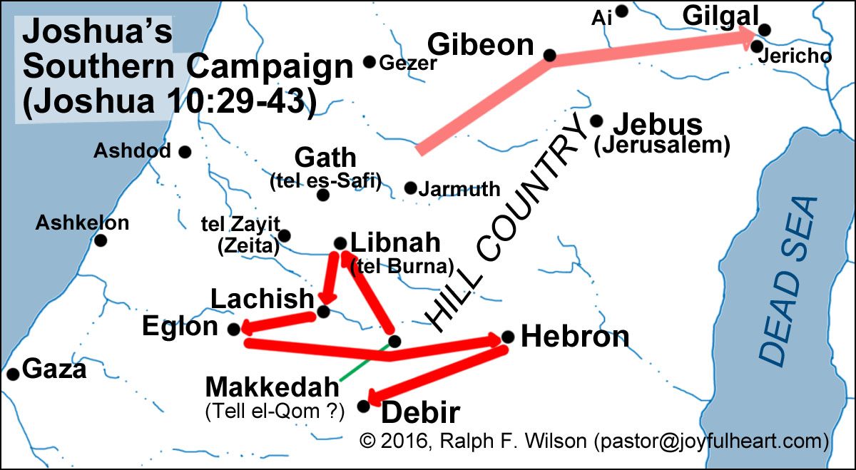 Bible map of Promised Land boundaries in Joshua - Casual English Bible