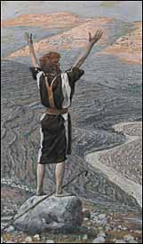 James J. Tissot, �The Voice in the Desert� (1886-94), gouache on paper, 11.5x6.7�, Brooklyn Museum, New York.