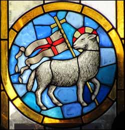 Agnus Dei, Stained glass, Duomo, Florence.