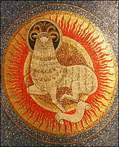 Lamb Is a Lamp, Mosaic from the Basilica of the National Shrine of the Immaculate Conception, Washington DC.