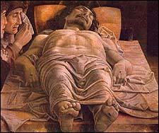 Andea Mantegia, The Lamentation over the Dead Christ (c. 1490)