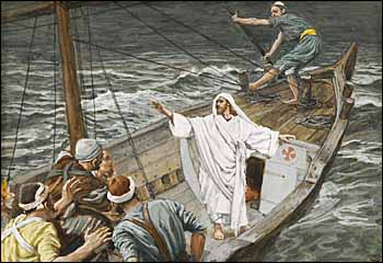 James J. Tissot, 'Jesus Stilling the Tempest' (1886-94)
