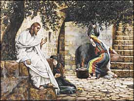 James J. Tissot, 'Mary Magdalene at the Feet of Jesus' (1886-94)