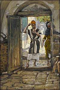 James J. Tissot, 'On Entering the House Salute It' (1886-94)